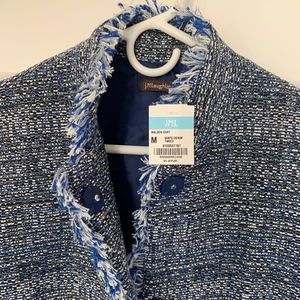 J. McLaughlin Jackets & Coats - J. McLaughlin Modern Denim Blue Tweed Coat J. McLaughlin Jackets & Coats - J. McLaughlin Modern Denim Blue Tweed Coat